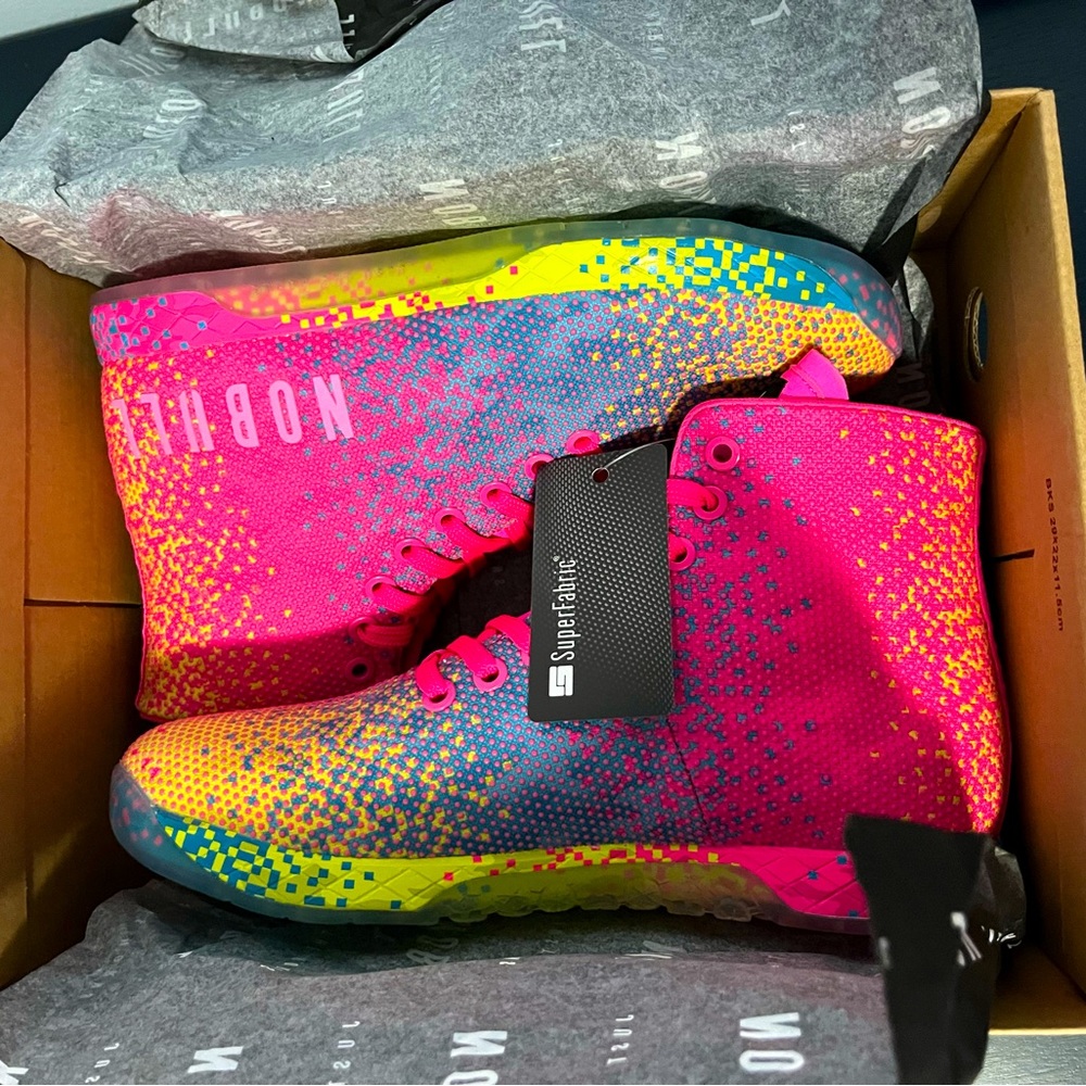 NOBULL Pink and Yellow Athletic Shoes